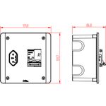 Caixa de Proteção Embutir Disjuntor 2P, 10A, DIN + Tomada 10A (89068)