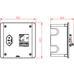 Caixa de Proteção Embutir Disjuntor 2P, 20A, DIN + Tomada 20A (89072)