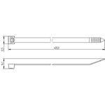 Abraçadeira de Nylon 400 X 7,6 mm Preta Pacote com 50 Unidades (92023)