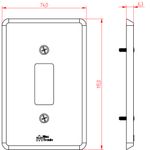 Placa 4X2 para 1 Seção Clássica (12001)