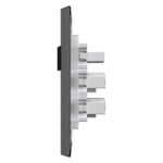 1 Interruptor Simples + 2 Tomadas 2P+T 10A/250Vca Engate Convencional com placa Rapid Preta (39910)