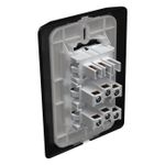1 Interruptor Simples + 2 Tomadas 2P+T 20A/250Vca Engate Convencional com placa Rapid Preta (39912)