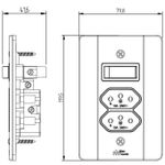 Tomada Dupla Conjugada 2P+T 10A/250Vca + 1 Interruptor Simples Engate Soft com placa Milleniun (39852)