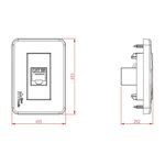 Tomada RJ45 Cat5e com placa Mov-Petra (81067)