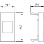 Módulo Visor para RJ45 Preto Brilho (85067)