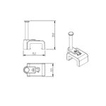 Fixador para Cabo Paralelo 4,0mm² Preto com Prego de Aço Saquinho 100 Peças (93041)