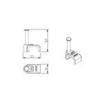 Fixador para Cabo Paralelo 1,5-2,5mm² Preto com Prego de Aço Saquinho 100 Peças (93035)