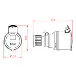 Tomada Industrial de Acoplamento, 3P+N+T, 32A, 4h, 100/130Vca, 50/60Hz, Amarelo, IP44 (E5254)