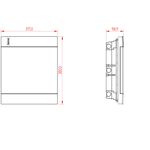 Caixa Vision de Embutir com Porta Única Fumê para 24 Disjuntores DIN ou 18 Disjuntores NEMA e com 1 Barramento de Neutro ou Terra (VD212TF)