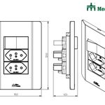 1 Interruptor Simples + 2 Tomadas 2P+T 10A/250Vca Engate Convencional com placa Rapid Preta (39910)