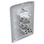 2 Interruptores Paralelos Soft + 1 Tomada 2P+T 20A/250Vca Engate Convencional com placa Prisma (39826)