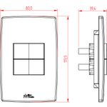 Conjunto 2 Interruptores Paralelos 10A/250Vca com placa Mec-Plus (81106)