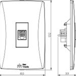 Tomada RJ45 Cat6 com placa Vertical Petra (40911V)