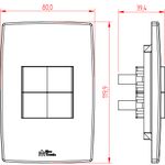 2 Interruptores Simples 10A/250V~ com placa Mec-Plus (81104)