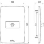 1 Conector Coaxial para Antena com placa Horizontal Mec-Plus (81134)