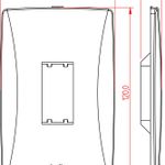 Placa 4X2 para 1 Módulo Vertical Petra (82001V)