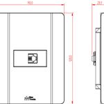1 Tomada RJ11 com placa Horizontal Rapid Preta (41403H)