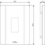 Placa 4X2 para 1 Módulo Vertical Rapid Branca (86029)