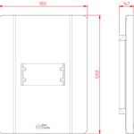 Placa 4X2 para 1 Módulo Horizontal Rapid Preta (85032)