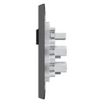 1 Interruptor Paralelo + 2 Tomadas 2P+T 10A/250Vca Engate Convencional com placa Rapid Preta (39911)