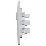 1 Interruptor Simples + 2 Tomadas 2P+T 10A/250Vca Engate Convencional com placa Petra (39902)