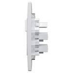 Conjunto 1 Interruptor Paralelo + 2 Tomadas 2P+T 10A/250Vca Engate Convencional com placa Mec-Plus (39919)