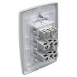 Conjunto 1 Interruptor Paralelo + 2 Tomadas 2P+T 10A/250Vca Engate Convencional com placa Mec-Plus (39919)