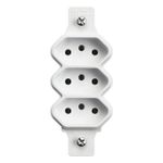 Tomada Tripla Conjugada 2P+T 10A/250Vca sem placa (39889)