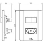 1 Interruptor Paralelo + 1 Tomada 2P+T 10A/250Vca Engate Soft com placa Rapid Branca (39798)