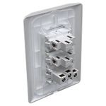 2 Interruptores Paralelos + 1 Tomada 2P+T 10A/250Vca Engate Soft com placa Rapid Branca (39803)