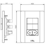 2 Interruptores Paralelos + 1 Tomada 2P+T 10A/250Vca Engate Soft com placa Rapid Branca (39803)