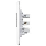 1 Interruptor Simples + 1 Interruptor Paralelo + 1 Tomada 2P+T 20A/250Vca Engate Soft com placa Rapid Branca (39805)