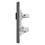 1 Interruptor Simples Soft 10A Engate Convencional + 1 Tomada 2P+T 20A, 250Vca com placa Rapid Preta (39809)