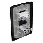 1 Interruptor Simples Soft 10A Engate Convencional + 1 Tomada 2P+T 20A, 250Vca com placa Rapid Preta (39809)