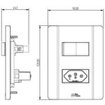 1 Interruptor Paralelo + 1 Tomada 2P+T 20A/250Vca Engate Convencional com placa Rapid Preta (39810)