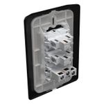 2 Interruptores Simples Soft + 1 Tomada 2P+T 10A/250Vca Engate Convecinal com placa Rapid Preta (39811)