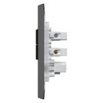 1 Interruptor Simples  Soft + 1 Tomada 2P+T 10A/250Vca Engate Convencional com placa Rapid Preta (39812)