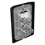1 Interruptor Simples  Soft + 1 Tomada 2P+T 10A/250Vca Engate Convencional com placa Rapid Preta (39812)