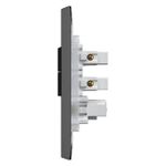 2 Interruptores Paralelos  Soft + 1 Tomada 2P+T 10A/250Vca Engate Convencional com placa Rapid Preta (39813)