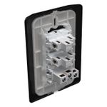 2 Interruptores Paralelos  Soft + 1 Tomada 2P+T 10A/250Vca Engate Convencional com placa Rapid Preta (39813)