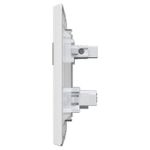 1 Interruptor Simples + 1 Tomada 2P+T 10A/250Vca Engate Soft com placa Rapid Branca (39797)