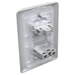 1 Interruptor Simples + 1 Tomada 2P+T 10A/250Vca Engate Soft com placa Rapid Branca (39797)
