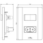 1 Interruptor Simples Soft + 1 Tomada 2P+T 20A/250Vca Engate Convencionalcom placa Prisma (39819)