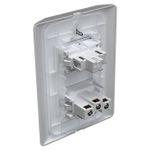 1 Interruptor Simples Soft + 1 Tomada 2P+T 20A/250Vca Engate Convencionalcom placa Prisma (39819)
