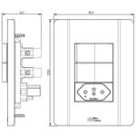 2 Interruptor Simples Soft + 1 Tomada 2P+T 10A/250Vca Engate Convencional com placa Prisma (39821)