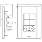 1 Interruptor Simples + 1 Paralelo Soft + Tomada 2P+T 10A/250Vca Engate Convencional com placa Prisma (39822)