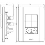 2 Interruptores Paralelos Soft + 1 Tomada 2P+T 10A/250Vca Engate Convencional com placa Prisma (39823)