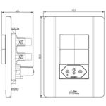 2 Interruptores Simples Soft + 1 Tomada 2P+T 20A/250Vca Engate Convencional com placa Prisma (39824)