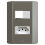 1 Interruptor Paralelo Soft + 1 Tomada 2P+T 20A/250Vca Engate Convencional com placa Prisma (39837)