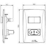 1 Interruptor Paralelo Soft + 1 Tomada 2P+T 20A/250Vca Engate Convencional com placa Petra (39841)